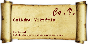 Csikány Viktória névjegykártya