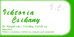 viktoria csikany business card