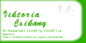 viktoria csikany business card